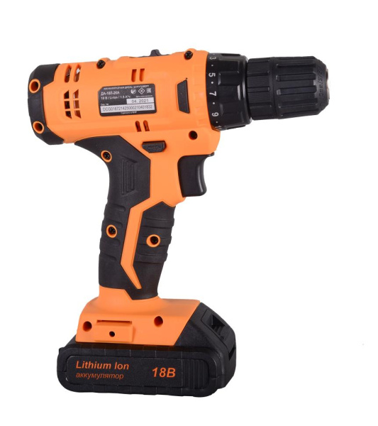 Дрель-шуруповерт аккумуляторная "ВИХРЬ" ДА-18Л-2КА, АКЦИЯ! 72/14/25