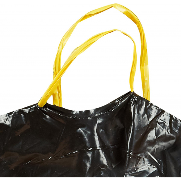 Мешки для мусора ПВД 35л 25мкм 10шт/рул черн50х58см, Стандарт, с завязками, РОМАШКА, 1341833