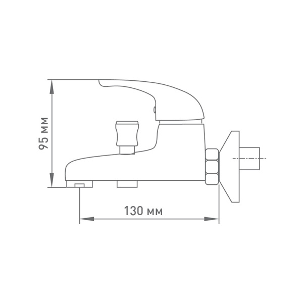 Смеситель для ванны Mix&Fix JOTA 4401 одноручный, Чехия, тов-114485