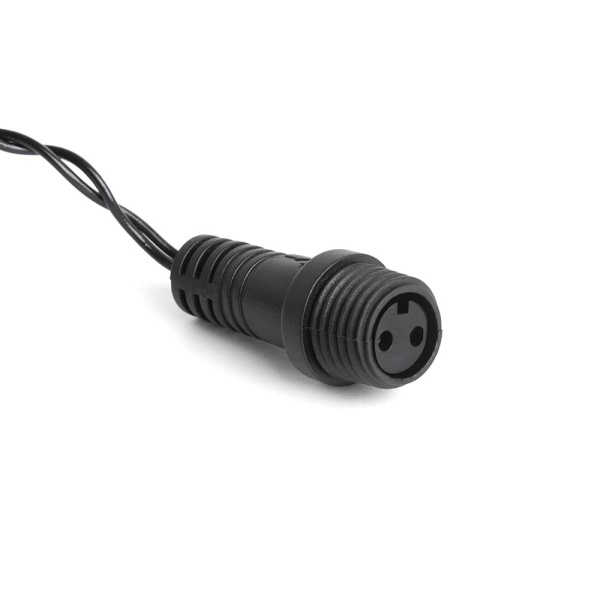 Гирлянда светодиодная уличная "Лампы" SE-BB-10100WW, 10M, 100LED, тепл.бел., IP65, черн.шн.,1,5м, Funray, 2664