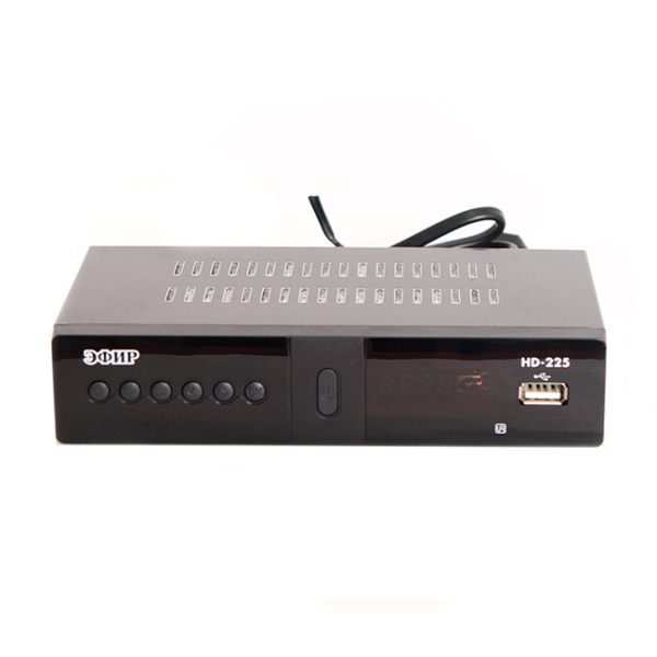 Ресивер эфирный цифровой DVB-T2 HD HD-225, ( приставка ) металл, дисплей, DOLBY, GX3235S, кабельное ТВ DVB-C, Эфир