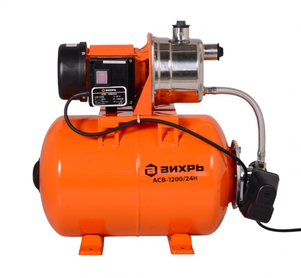 Насосная станция водоснабжения "ВИХРЬ" АСВ-1200/24Н (Нержавейка), 68/1/6