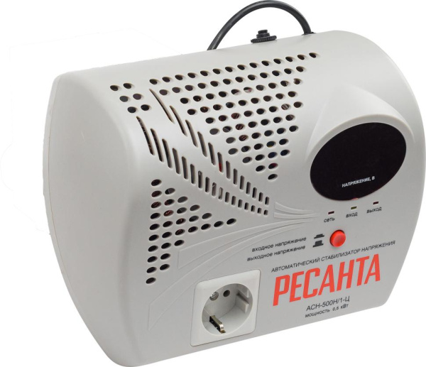 Стабилизатор напряжения РЕСАНТА АСН-500Н/1-Ц, 63/6/9