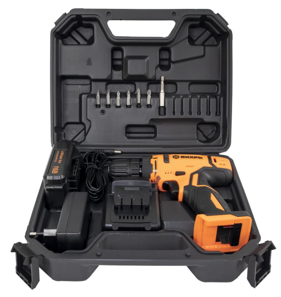 Дрель-шуруповерт аккумуляторная ДА-16Л-2К (2,0 А/ч) Вихрь, шт, 72/14/32