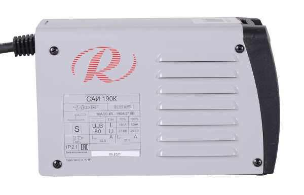 Сварочный инвертор РЕСАНТА САИ 190К (компакт), 190А, 65/36