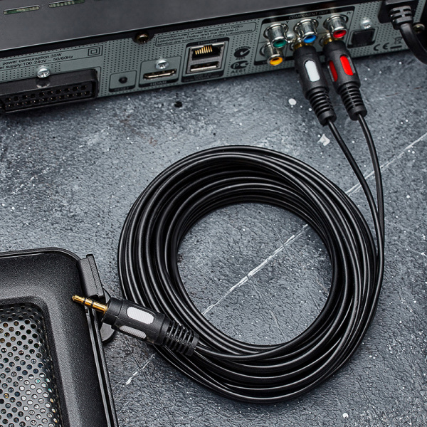 Шнур 3.5 Stereo Plug - 2RCA Plug 7М (GOLD) REXANT