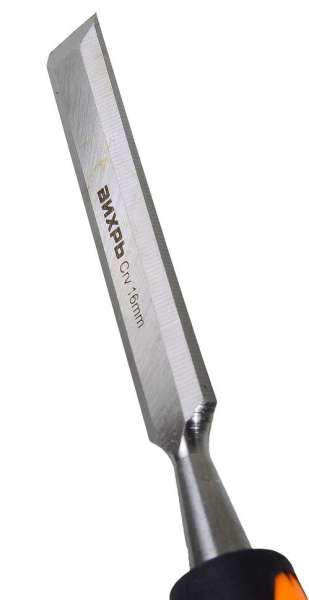 Стамеска-долото 16 мм 2 комп.усиленная рукоятка CrV 73/2/7/3 "ВИХРЬ"