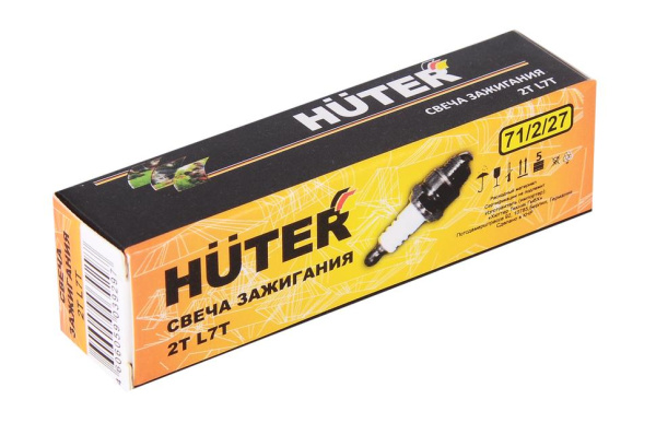 Свеча зажигания Huter 2T L7T, для ДВУХТАКТНЫХ двигателей, 71/2/27
