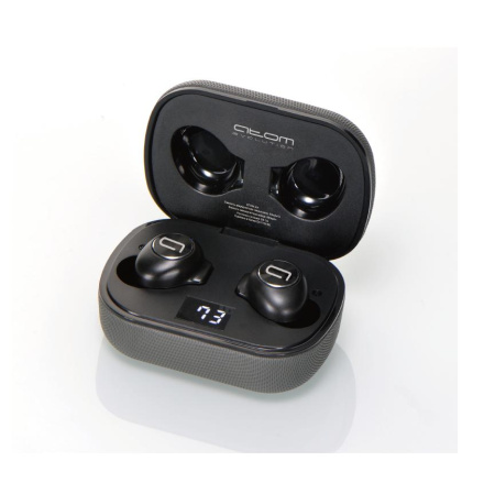 Наушники беспроводные вкладыши АТОМ-E4, Bt 5.0, раб. до 4ч, инд.заряда кейса, ф-ция гарнитуры, Atom, 14134