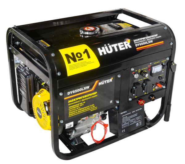 Электрогенератор DY6500LXW,с функцией сварки, с колёсами Huter, 64/1/18