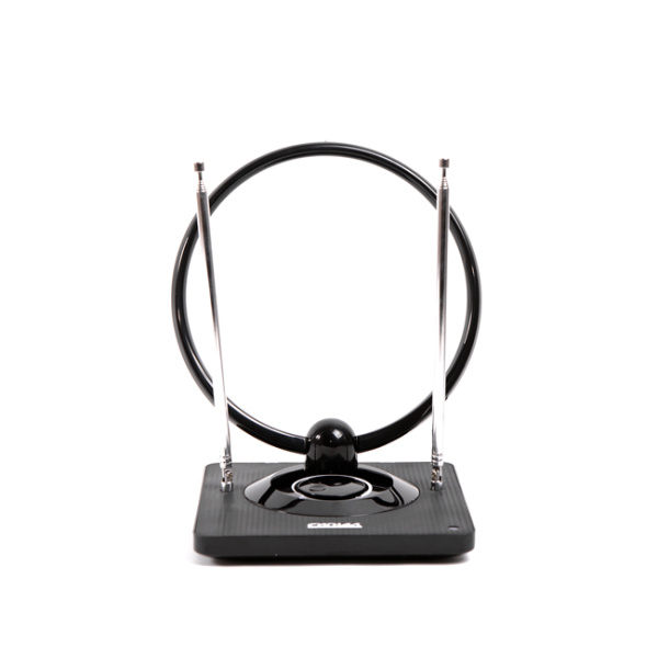 Антенна комнатная DVB-T2/ ДМВ+МВ/ FM активная СИГНАЛ SAI 963, усы 1м, кабель 3м, 15-30dB (23393)