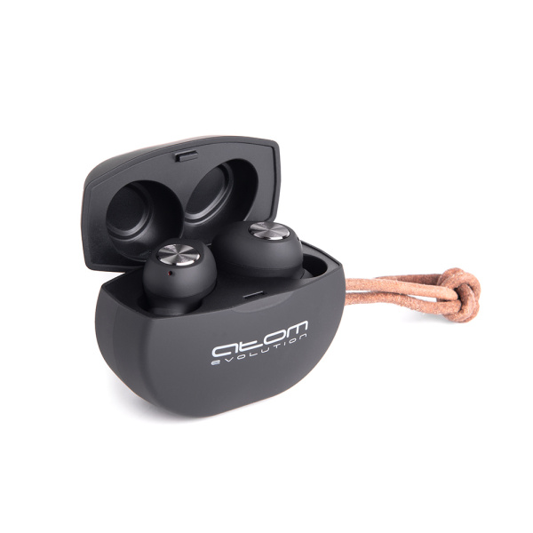 Наушники беспров. внутриканальные АТОМ-E2, Bt5.0, раб. до 5ч, защита IPX4, кейс, Atom, 14112