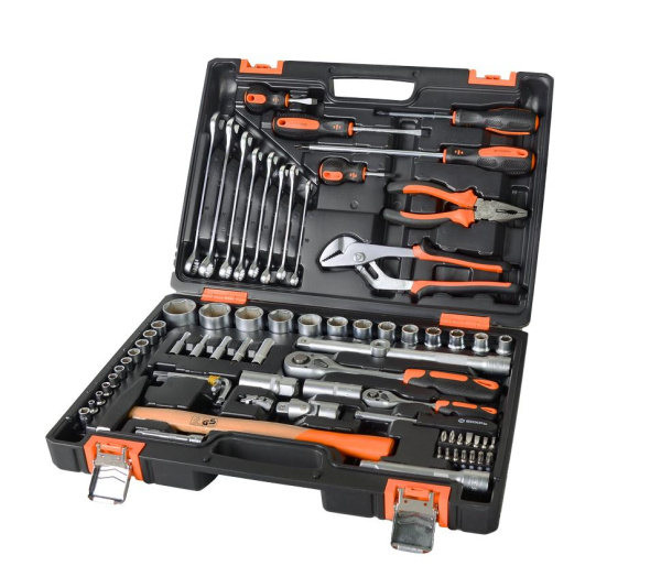 Набор инструментов, 1/2" , 1/4" , CrV, в кейсе 76 предм Вихрь, 73/6/7/4