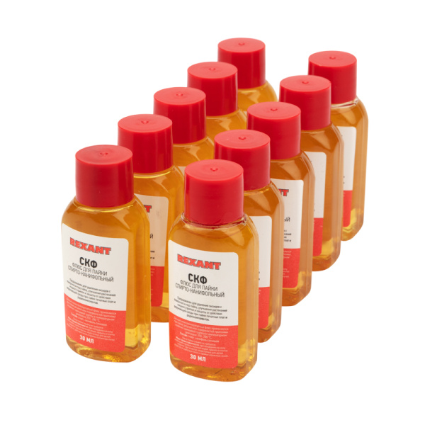 Флюс для пайки СКФ спирто-канифольный 30мл REXANT