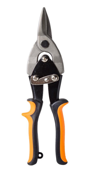 Ножницы по металлу 250 мм., прямой рез, двухкомпонентные рукоятки "ВИХРЬ"