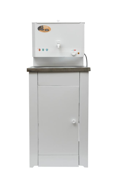 Умывальник дачный КОМФОРТ, с подогревом, нержавеющая мойка, цвет белый, шт, 74/4/6