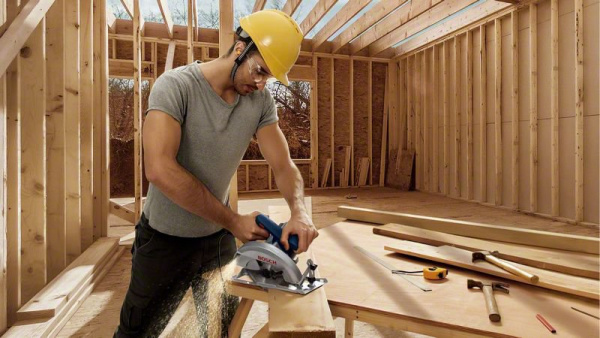 Пила дисковая Bosch GKS 140 Professional, д.диска - 184 мм, 6200 об/мин, 1400 Вт, глубина 64 мм, 3.7 кг, 5334517