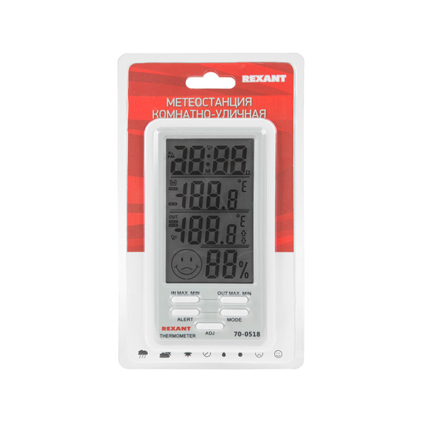 Метеостанция REXANT комнатно-уличная