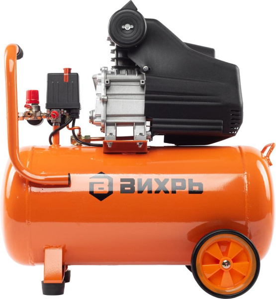 Компрессор "ВИХРЬ" КМП-300/50 (поршневой 2000Вт, 300л/мин, объём 50л, 8 бар, 220В), 74/3/4