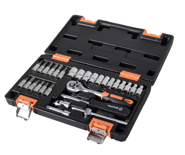 Набор инструментов, 1/4" , CrV, пластиковый кейс 29 предм 73/6/7/1 "ВИХРЬ"