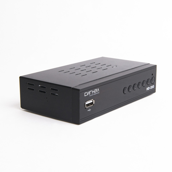 Ресивер эфирный цифровой DVB-T2/C HD HD-350 металл, дисплей DOLBY DIGITAL, HEVC Сигнал Electronics, интернет, 17350