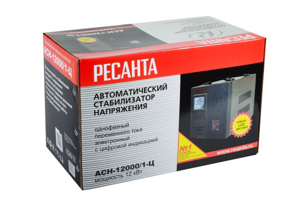 Стабилизатор напряжения "РЕСАНТА" АСН-12000/1-Ц Вход 140-260В (12000Вт)