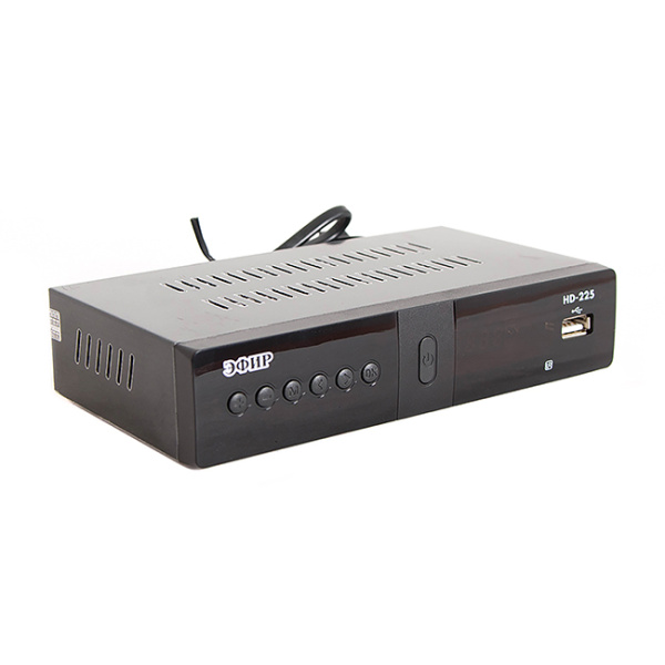 Ресивер эфирный цифровой DVB-T2 HD HD-225, ( приставка ) металл, дисплей, DOLBY, GX3235S, кабельное ТВ DVB-C, Эфир