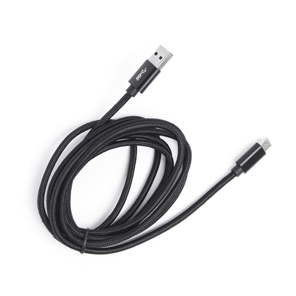 Шнур USB Type-C 3.1 - USB А 3.0, 1,8 м (шт/шт), черный, Атом, (БЫСТРАЯ ЗАРЯДКА), 31024