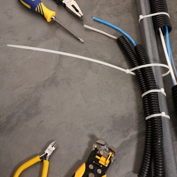 Хомут nylon 4.8 х 400 мм 100 шт белый  REXANT (профессиональный)