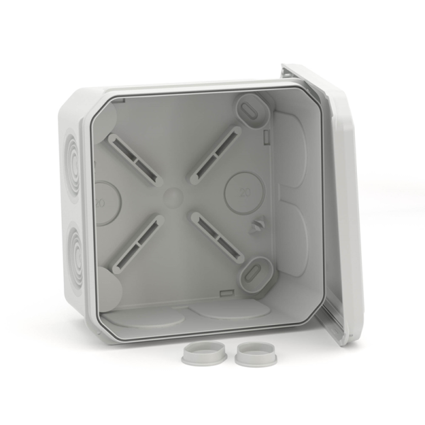 Коробка распределительная 100х100х50 IP55 DKC 53800 8+2 каб. вводами для открытой установки, 89445