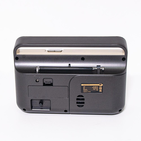 Радиоприемник "БЗРП РП-332", УКВ 87-108МГц,акб 1200mA/h,USB/microSD/AUX/BT,механич.часы,6мм шайба, 11502