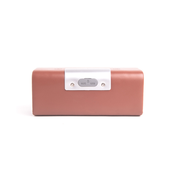 Колонка Атом BS-07, 2*6Вт, 4000мАч, hands free, сопряжение, иск. кожа, 14011