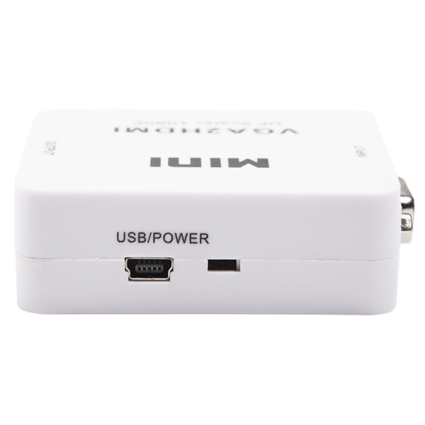 Конвертер VGA + 3.5 mm Аудио на HDMI пластики (вход VGA, выход HDMI)