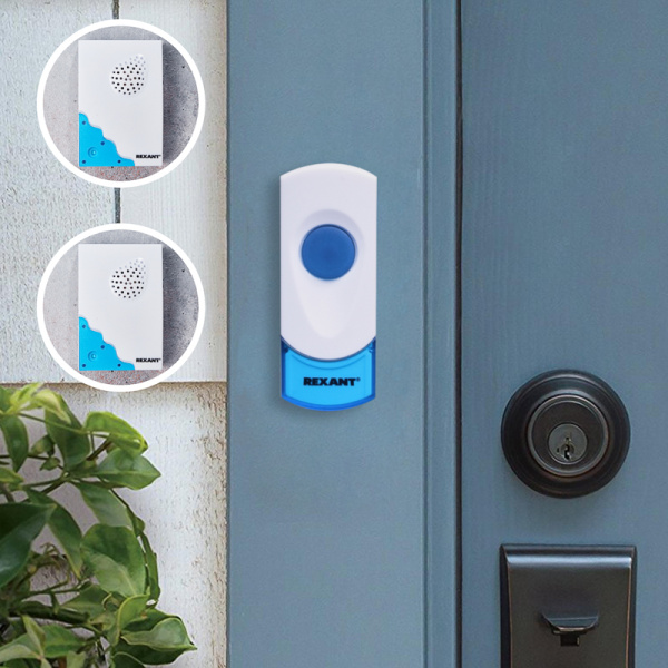 Беспроводной дверной звонок с двумя вызывными панелями REXANT  RX-5