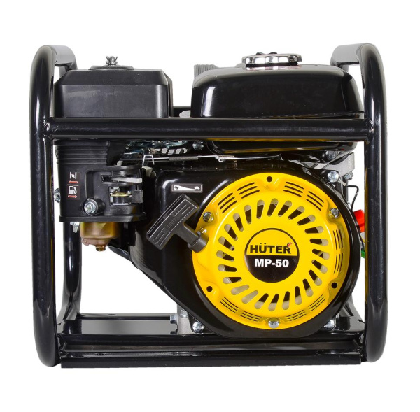 Мотопомпа "HUTER" MP-50 (600л/мин, 5,5л.с.) ЧИСТАЯ ВОДА, высота напора 32 метра, 23 кг.