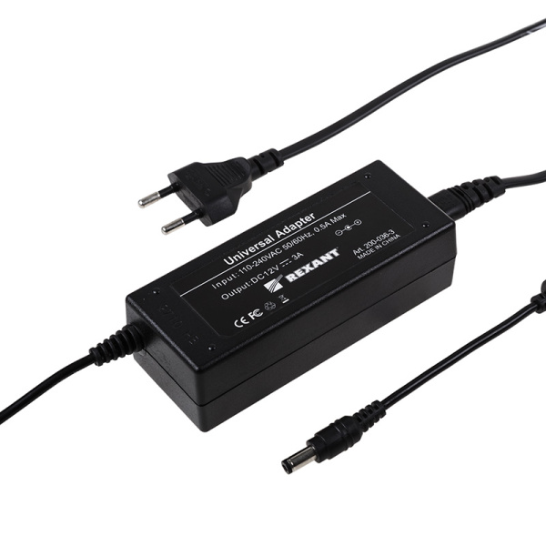 Источник питания 110-220V AC/12V DC, 3А, 36W REXANT