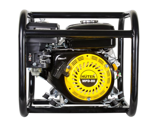 Мотопомпа "HUTER" MPD-80 (900л/мин, 7,0л.с.) ГРЯЗНАЯ ВОДА, высота напора 30 метров