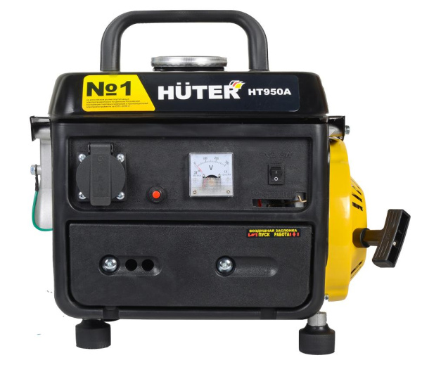 Электрогенератор бензиновый "HUTER"   HT950A (650-950Вт) двухтактный, 534 г/кВт*ч, 17кг, 64/1/1