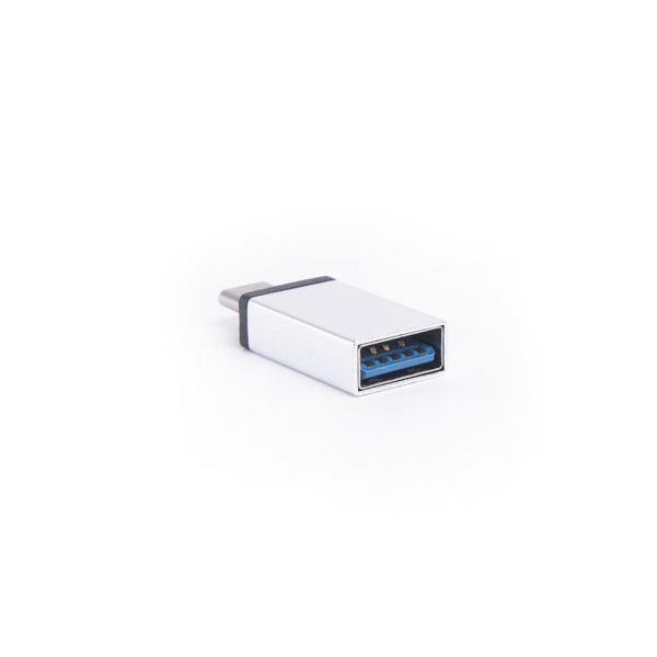 Переходник USB Type-C 3.1 - USB А 3.0, (шт/гн), серебряный, Атом, 31046