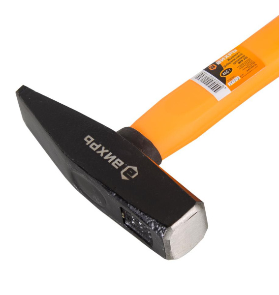 Молоток "ВИХРЬ" 400гр. Квадратный боёк, фиберглассовая двухкомпонентная ручка 73/6/8/5