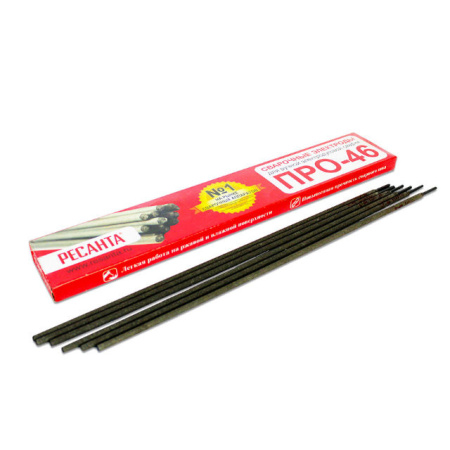 Сварочный электрод РЕСАНТА ПРО-46, Ф3,0 Пачка 1кг, (антизалипание), 71/6/36