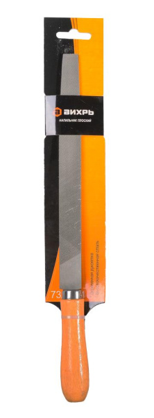 Напильник 200 мм плоский деревянная рукоятка 73/6/4/1 "ВИХРЬ"