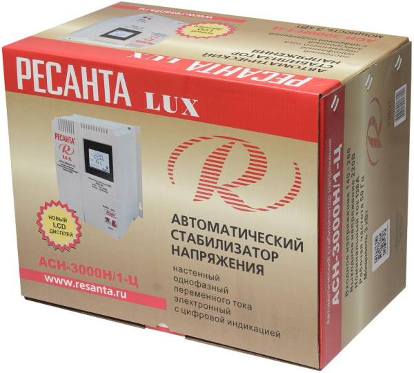 Стабилизатор LUX РЕСАНТА АСН-3000Н/1-Ц, 63/6/21