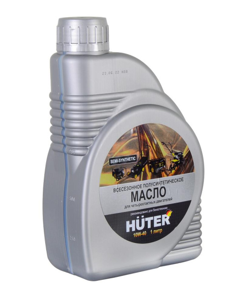 Масло моторное 10W-40 полусинтетическое для четырёхтактн. двигат., для техники, 1л. "HUTER", 73/8/1/1