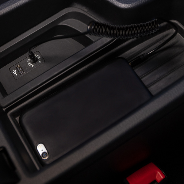 Аудио кабель AUX 3.5 мм шнур спираль 1M черный