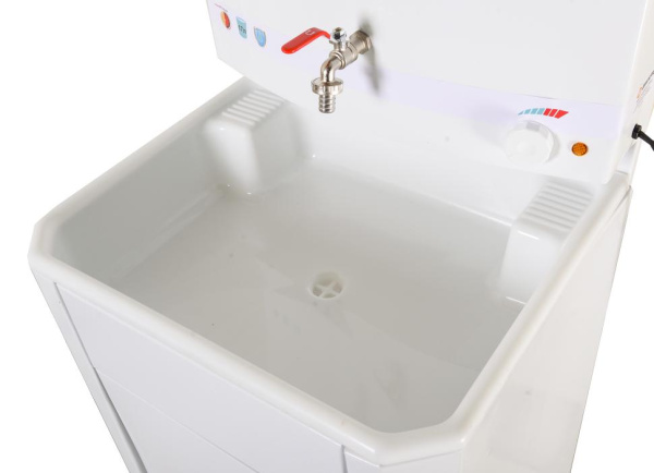 Умывальник дачный ЛЮКС, с подогревом, пластиковая мойка, цвет белый, шт, 74/4/4