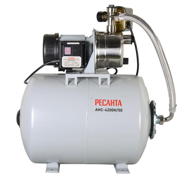 Автономная насосная станция АНС-4200Н/50 50 литров, 1200Вт (датчик сухого хода), Ресанта, 77/1/8