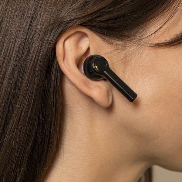 Наушники беспров. внутриканальные АТОМ-E1, Bt 5.0, раб.до 5ч, ф-ция гарнитуры, на ножке, кейс, Atom, 14114