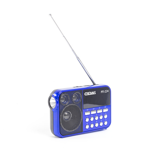 Радиоприемник "Сигнал РП-224", бат. 3*АА (не в компл.), 220V, акб 400мА/ч, USB, SD, дисплей 17825