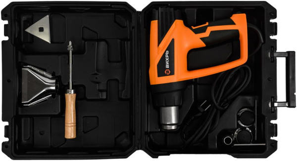 Термопистолет (ФЕН) "ВИХРЬ" ТП-2000РД, три режима, дисплей, кейс, 72/2/4